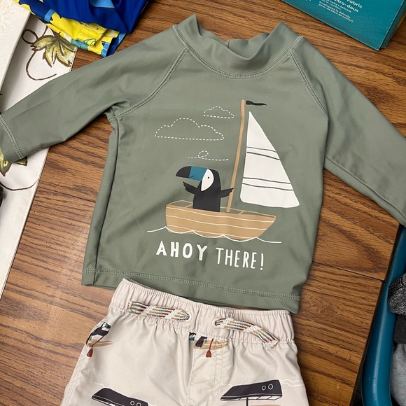 Carter's Swim Carters 3 Month Baby Boy Swim Set Rash Guard Poshmark